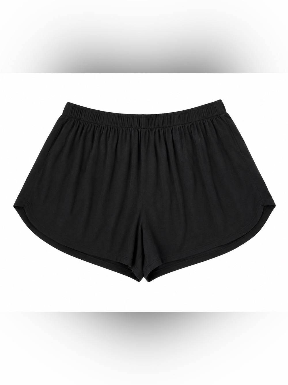 SHEIN Black Elastic Waist Casual Lounge Shorts